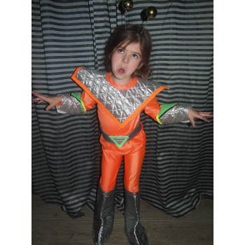 Orange Martian Girl KIDS HIRE